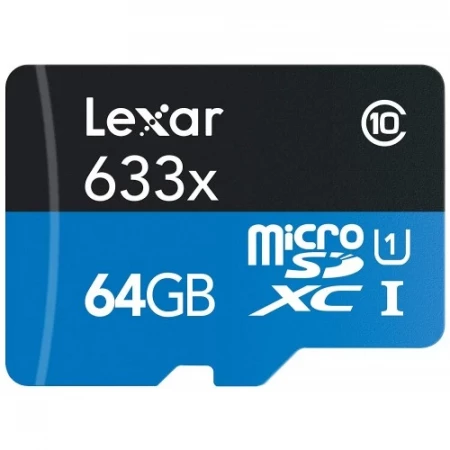 Lexar 64GB High-Performance 633x microSDXC UHS-I Memory Card